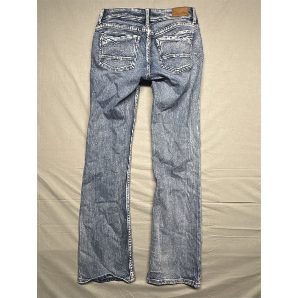 BKE Stella Bootcut Stretch Jeans 26x31 1/2 Low Rise Distressed Slim Fit - Picture 8 of 15